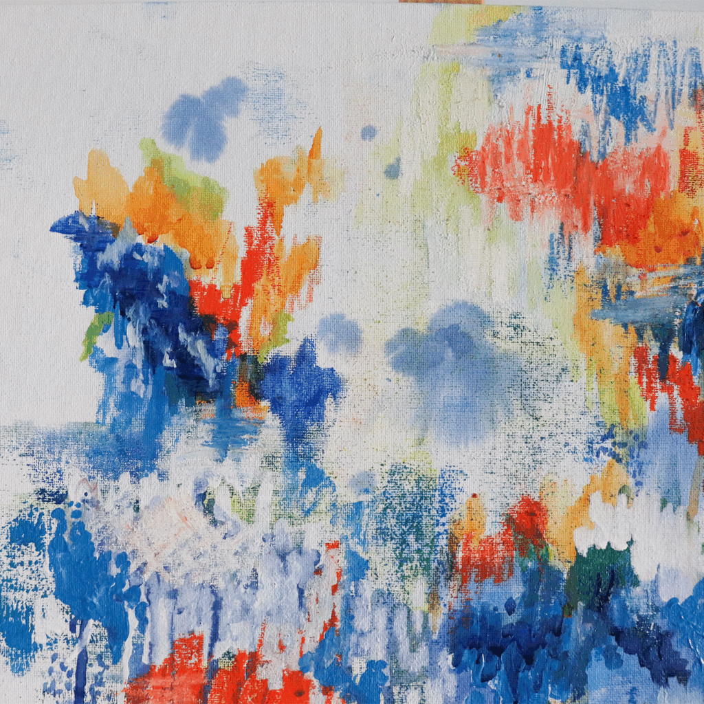 close up of painting "honest living" by Elise Leonard