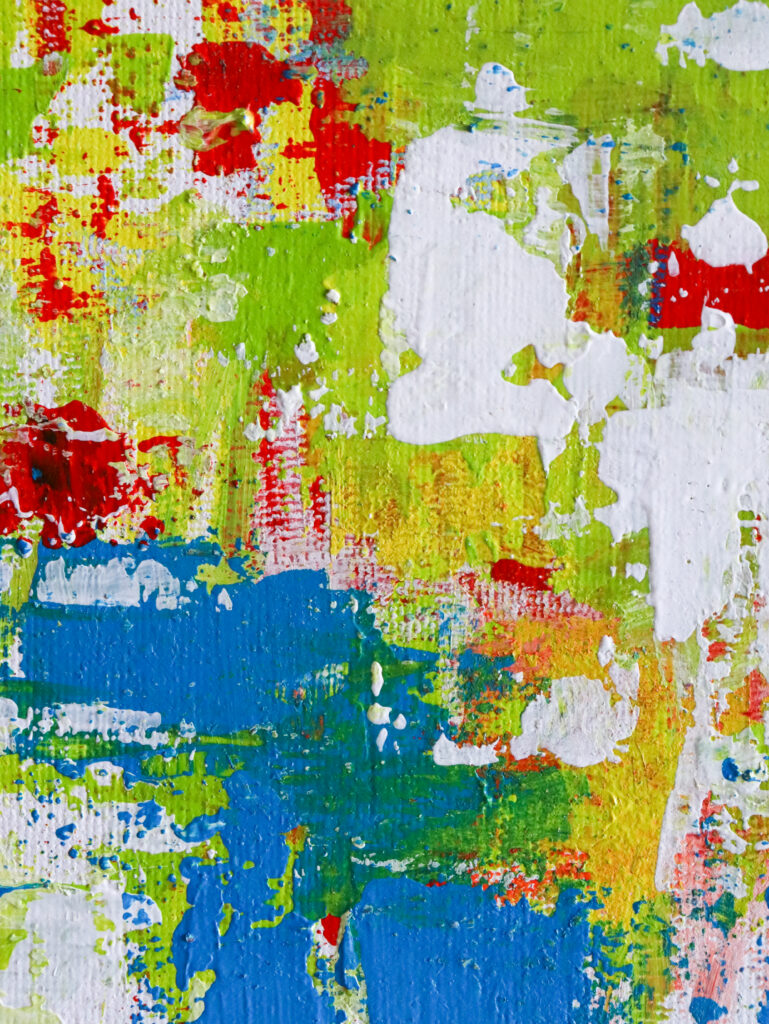 close up of painting "an evening with" by Elise Leonard